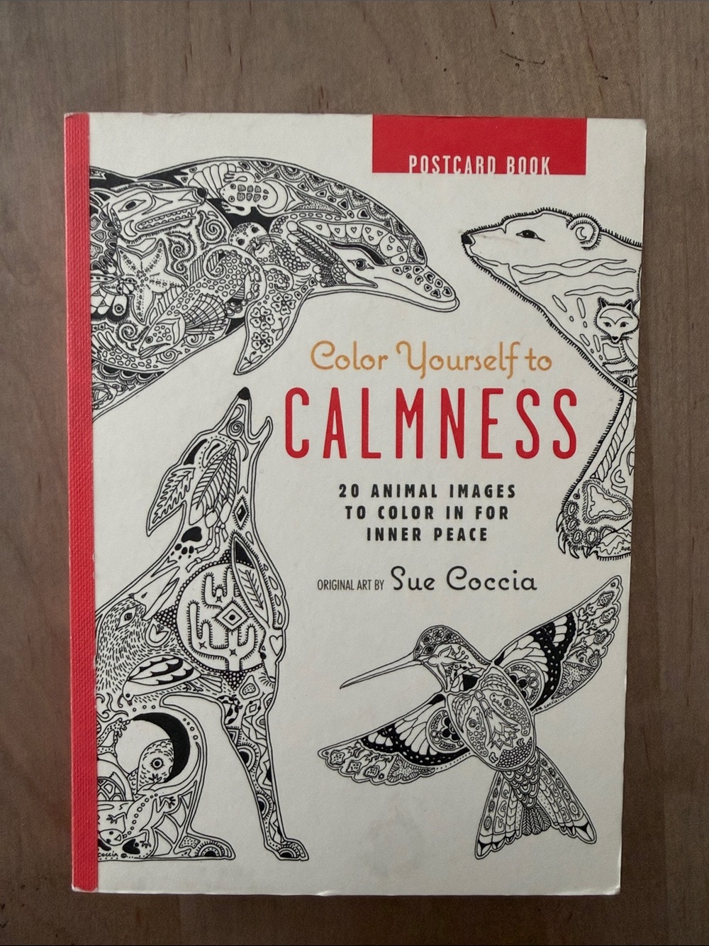 Color Yourself to Calmness Postcard Book by - Red Accent
